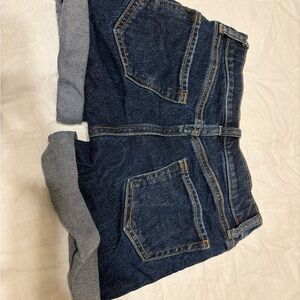 Dark Blue Denim Shorts